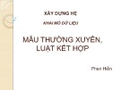 Bài giảng Xây dựng hệ khai mỏ dữ liệu: Mẫu thường xuyên, luật kết hợp - Phan Hiền
