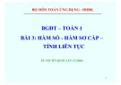 Bài giảng điện tử Toán 1: Bài 3 - TS. Nguyễn Quốc Lân