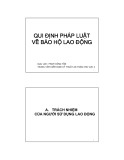 Bài giảng Qui định pháp luật về bảo hộ lao động - Phạm Công Tồn