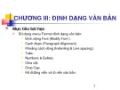 Bài giảng Tin học căn bản: Phần 2 Chương 3 - KS. Lê Thanh Trúc