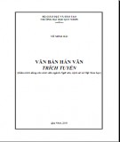 Giáo trình Văn bản Hán văn trích tuyển: Phần 1