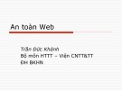 Bài giảng Mật mã và ứng dụng: An toàn Web - Trần Đức Khánh