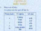 Bài giảng Ngôn ngữ lập trình C - Chương 4: Biểu thức