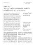 Trends in diabetic ketoacidosis in childhood and adolescence: a 15-yr experience