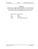Đồ án tốt nghiệp: Tính toán thiết kế trạm xử lý nước thải tập trung huyện Bình Sơn - Quảng Ngãi
