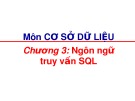 Bài giảng Cơ sở dữ liệu: Chương 3 - ThS. Hồ Đắc Quán