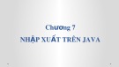 Bài giảng Lập trình hướng đối tượng: Chương 7 - Châu Thị Bảo Hà