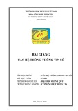 Bài giảng Các hệ thống thông tin số - Trường Đại học Hàng Hải Việt Nam