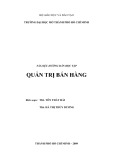 Khái quát Quản trị bán hàng