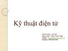 Bài giảng Kỹ thuật điện tử - Trần Tuấn Vinh