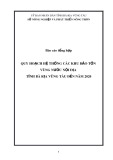 Báo cáo tổng hợp: Quy hoạch hệ thống các khu bảo tồn vùng nước nội địa tỉnh Bà Rịa - Vũng Tàu đến năm 2020