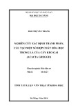 Tóm tắt Luận văn Thạc sĩ Khoa học: Nghiên cứu xác định thành phần, cấu tạo một số hợp chất hóa học trong lá của cây keo gai  (Acacia Greggii)