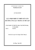 Tóm tắt Luận văn Thạc sĩ Kỹ thuật: Lựa chọn hợp lý chiều dày sàn bê tông ứng lực trước có mũ cột