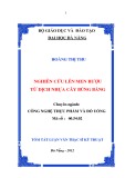 Tóm tắt Luận văn Thạc sĩ Kỹ thuật: Nghiên cứu lên men rượu từ  dịch nhựa cây Búng báng