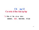Bài giảng Ngôn ngữ lập trình Pascal: Chương 12 - Cấu trúc dữ liệu - Kiểu tập hợp