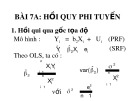 Bài giảng Bài 7A: Hồi quy phi tuyến