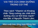 Bài giảng Vai trò của dinh dưỡng trong cơ thể