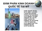 Bài thuyết trình: Đàm phán kinh doanh quốc tế tại Mỹ