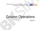 Bài giảng Chem 5: Column Operations