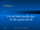 Bài giảng Kinh tế học phát triển - Chương 4: Các mô hình chuyển dịch cơ cấu ngành kinh tế