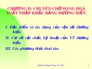 Bài giảng Chương 2: Chuyên chở hàng hóa xuất nhập khẩu bằng đường biển - Hoàng Thị Đoan Trang