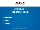 Bài giảng Phần mềm kế toán - Chương 12: Kế toán thuế