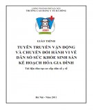 Giáo trình Tuyên truyền vận động và chuyển đổi hành vi về dân số sức khỏe sinh sản kế hoạch hóa gia đình (tài liệu đào tạo sơ cấp dân số y tế): Phần 1