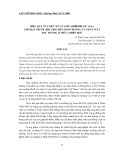 Hiệu quả của việc xử lý axít gibberellic (GA3) cho hạt trước khi gieo đến sinh trưởng và năng suất rau muống ở Thừa Thiên Huế