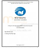 Bài giảng Giải phẫu tạo hình: Phần 2 – ĐH CNTT&TT