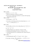 Đề thi học kỳ 2 môn: Toán 12 - Trường THPT chuyên Hà Nội, Amsterdam (Năm học 2011-2012)
