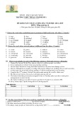 Đề khảo sát chất lượng đầu năm môn: Tiếng Anh 12 - Trường THPT Thuận Thành số 1 (Năm học 2014-2015)
