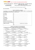 Đề khảo sát đội tuyển học sinh giỏi có đáp án môn: Tiếng Anh 10 - Trường THPT Liễn Sơn (Năm học 2014-2015)