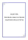 Luận văn: Hoàn thiện địa vị pháp lý của chấp hành viên trong hệ thống thi hành án dân sự Việt Nam