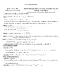 Đề thi thử đại học, cao đẳng môn thi: Toán, khối D - Trường THPT Hà Huy Tập (Năm học 2012-2013)
