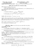 Đề thi thử đại học, cao đẳng có đáp án môn: Toán, khối B - Trường THPT chuyên Lê Quý Đôn