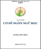 Giáo trình Cơ sở ngôn ngữ học: Phần 2