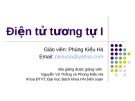 Bài giảng Kỹ thuật điện tử tương tự - Phùng Kiều Hà