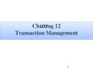 Bài giảng Hệ quản trị cơ sở dữ liệu - Chương 12: Transaction management