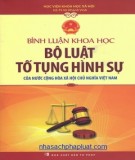 Bộ luật tố tụng hình sự - Bình luận khoa học: Phần 1