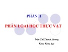 Bài giảng Phần 2: Phân loại học thực vật