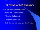 Bài giảng Di truyền và chọn giống thủy sản - Chương 5: Di truyền chọn giống cá