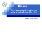 Báo cáo: Hiện trạng và nhu cầu thông tin Lâm nghiệp tại trường Đại học Lâm nghiệp