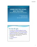 Bài giảng Đánh giá tác động môi trường - Chương 1: Khái quát về EIA