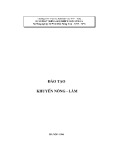 Bài giảng Đào tạo khuyến nông - lâm