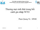 Bài giảng Thương mại sinh thái trong bối cảnh gia nhập WTO - Phạm Quang Tú