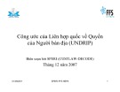 Bài giảng Công ước của liên hợp quốc về quyền của người bản địa (UNDRIP)