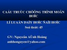 Bài giảng Lí luận dạy học đại học - GV. Nguyễn Ánh Hồng