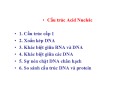 Bài giảng Di truyền học đại cương - Chương 1: Cấu trúc Acid Nucleic