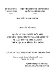 Luận văn Thạc sĩ Quản lý hành chính công: Quản lý nhà nước đối với chuyển dịch cơ cấu ngành kinh tế ở các đô thị vừa và nhỏ trên địa bàn tỉnh Lâm Đồng