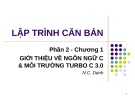 Bài giảng Lập trình căn bản - Chương 1 (phần 2): Giới thiệu về ngôn ngữ C and môi trường Turbo C 3.0